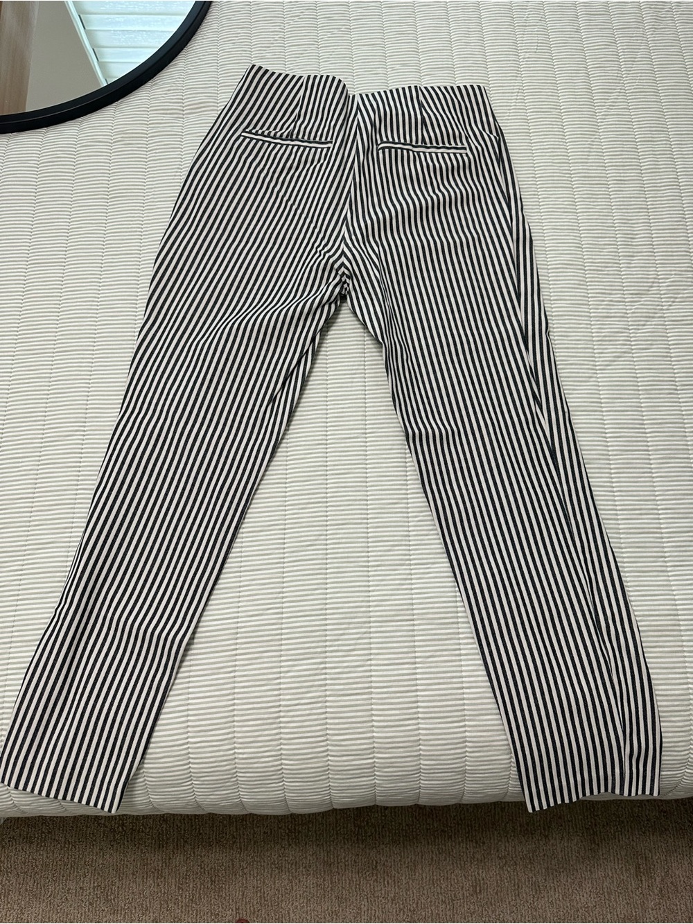 a new day (Target Brand) Black and White Vertical Stripe Women’s Pants
